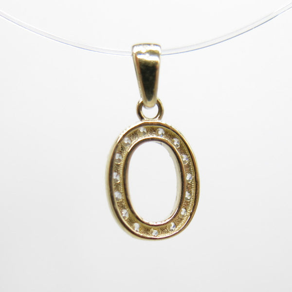585/-er Gold - " O " Buchstabe Anhänger