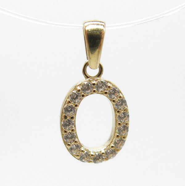 585/-er Gold - " O " Buchstabe Anhänger