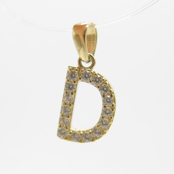 585/-er Gold - " D " Buchstabe Anhänger