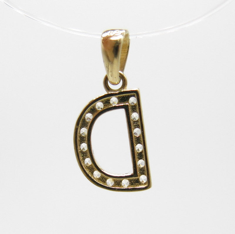 585/-er Gold - " D " Buchstabe Anhänger