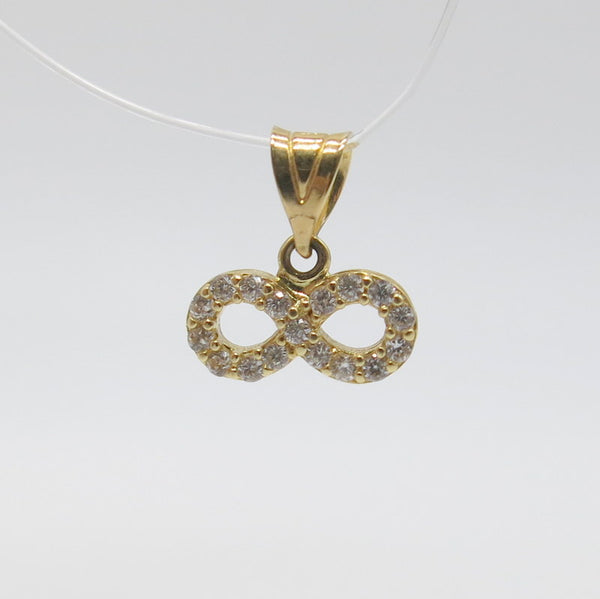 585/-er Gold - Unendlichkeit / Sonsuzluk Anhänger mit Zirkonia- ca.0.68gr.