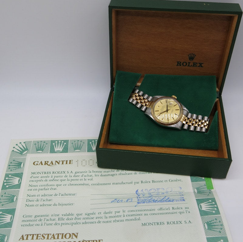 Rolex Datejust 36 - Stahl / Gold - ref.16013 - Jahr: 1983 Fullset