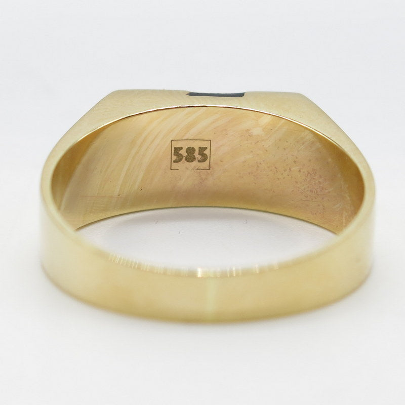 585/-er Gold - Onyx Ring Herrenring Siegelring - Gr.65 - ca.5.10gr.