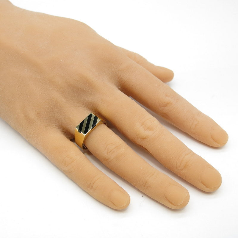 585/-er Gold - Onyx Ring Herrenring Siegelring - Gr.65 - ca.5.10gr.
