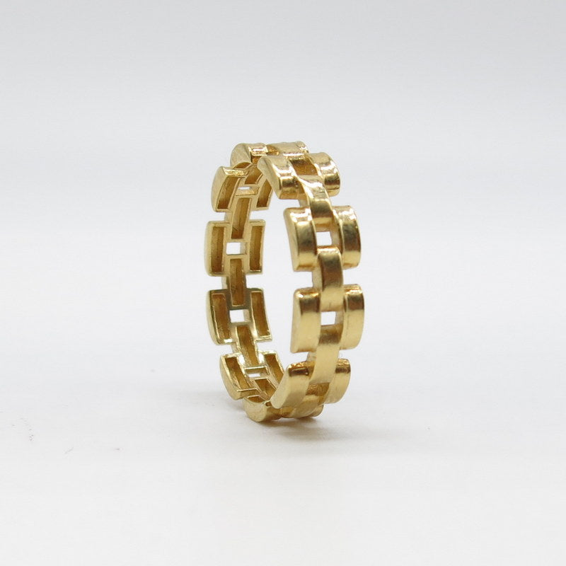 585/-er Gold - Glieder Ketten Ring  - Gr.65