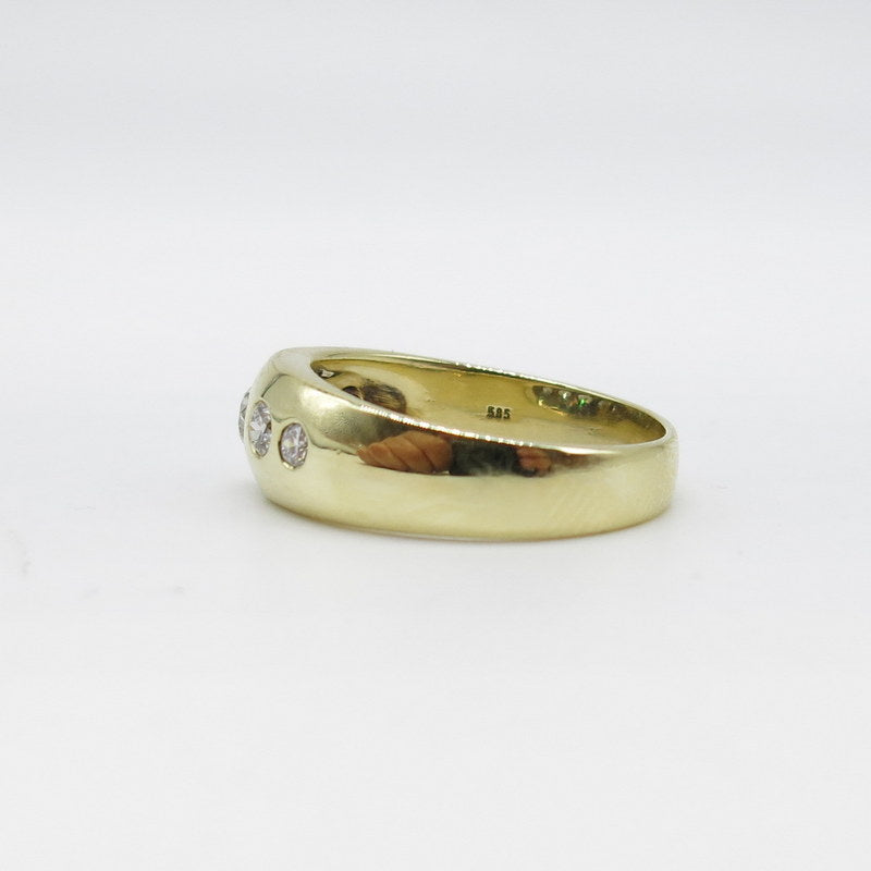 585/-er Gold Massiver Ring mit Diamanten ca.0.45ct. TW SI1 - Gr.58