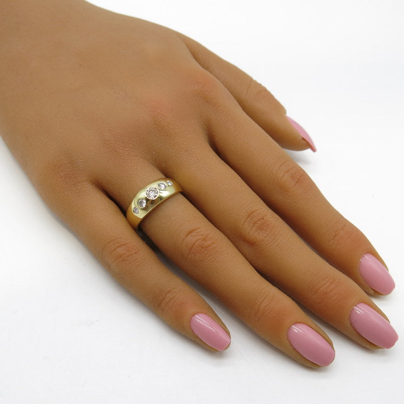 585/-er Gold Massiver Ring mit Diamanten ca.0.45ct. TW SI1 - Gr.58