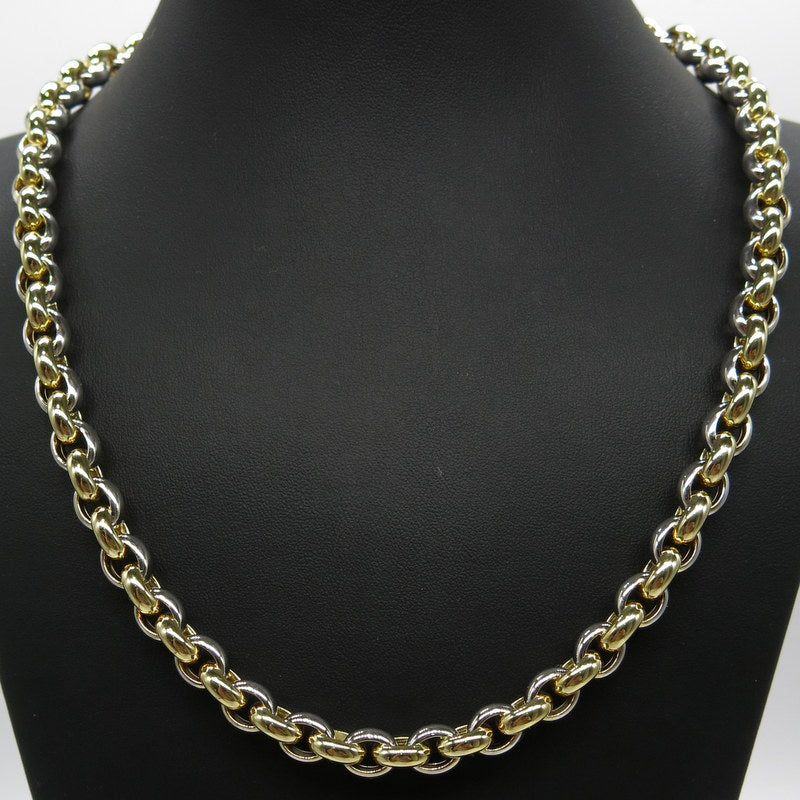 585/-er Gold Bicolor Anker Erbsen Kette Herz Verschluss - L:46cm - G: 59.10gr.