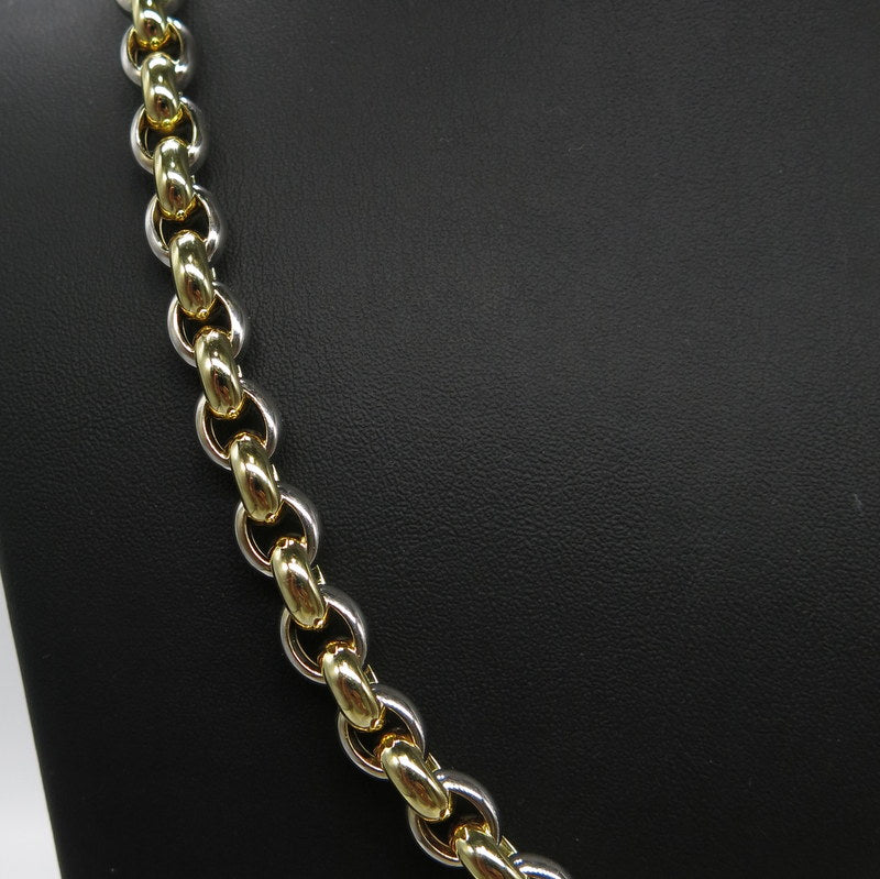 585/-er Gold Bicolor Anker Erbsen Kette Herz Verschluss - L:46cm - G: 59.10gr.