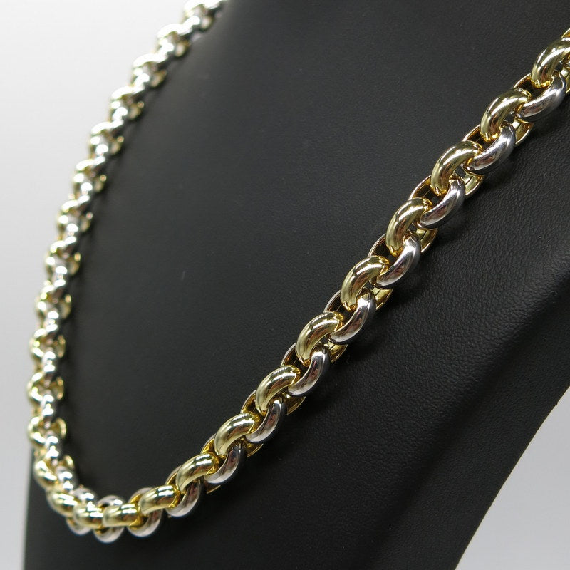 585/-er Gold Bicolor Anker Erbsen Kette Herz Verschluss - L:46cm - G: 59.10gr.