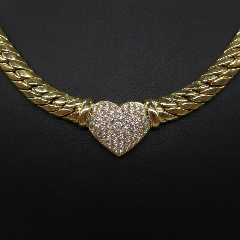 750/-er Herz Collier mit Brillanten ca.1.32ct. TW SI1 - L: 44cm