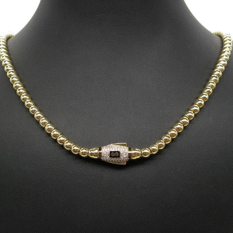 585/-er Gold - Monaco Chain Kugelkette - L:61.5cm - G: 29.6gr.