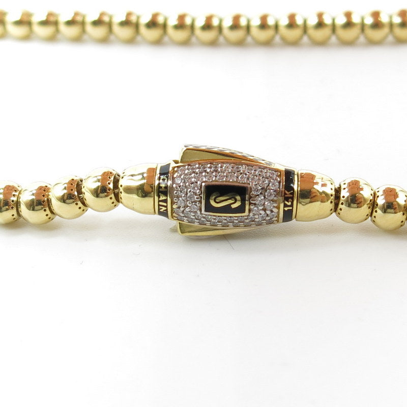 585/-er Gold - Monaco Chain Kugelkette - L:41cm - G: 13.80gr.