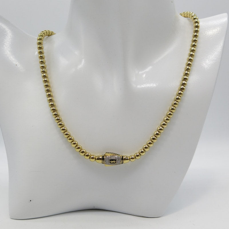 585/-er Gold - Monaco Chain Kugelkette - L:41cm - G: 13.80gr.