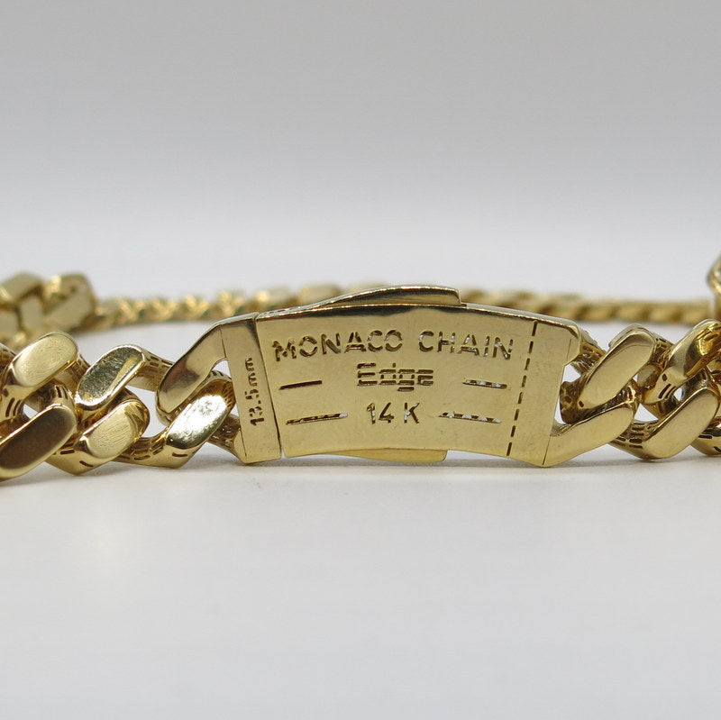 585/-er Gelbgold - Monaco Chain Kette mit Zirkonia - L: 57cm - G: 52.70gr.
