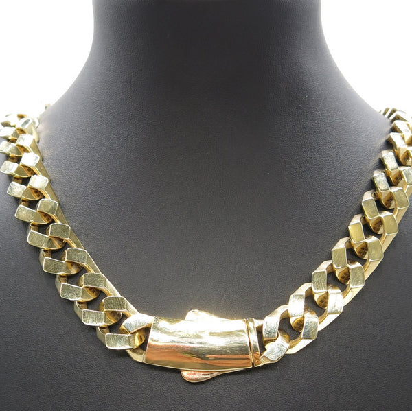 585/-er Gold - Monaco Chain Cuban Link Kette - L: 61cm -G: 59.12gr.