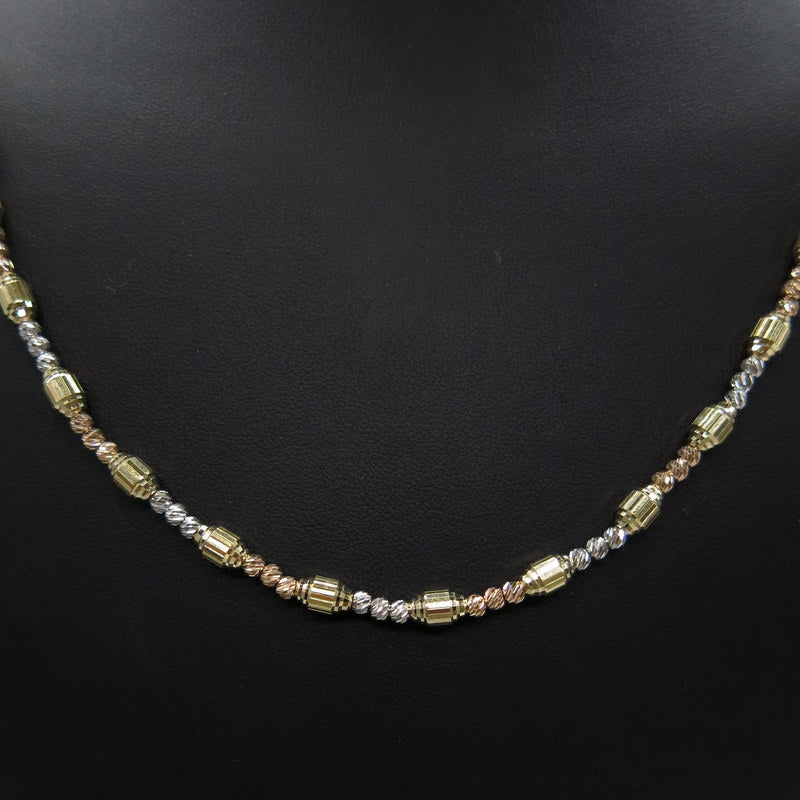 585/-er Gold Tricolor - Dorika Collier Kette - L: 48cm - ca.10.42gr.