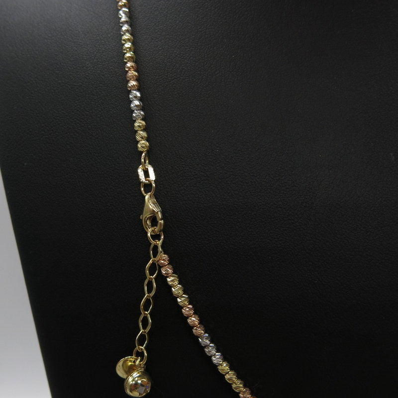 585/-er Gold Tricolor - Dorika Collier Kette - L: 48cm - ca.10.42gr.