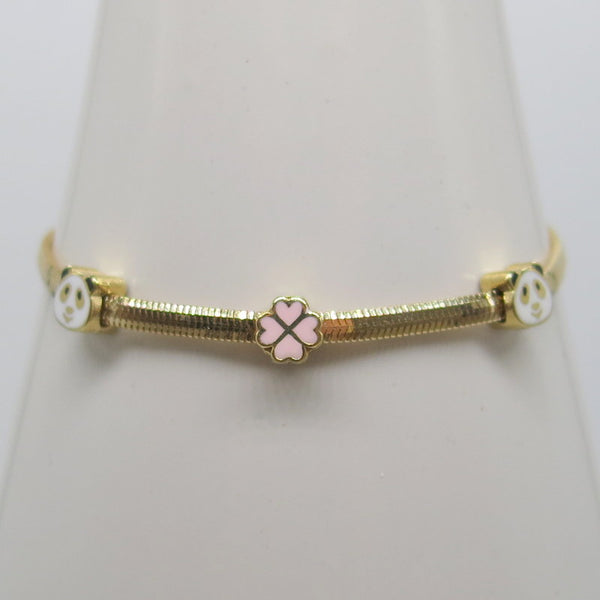 585/-er Gold Kinderarmband Panda Armband Baby - ca.4.70gr.