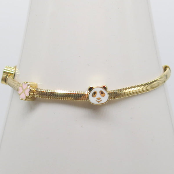 585/-er Gold Kinderarmband Panda Armband Baby - ca.4.70gr.