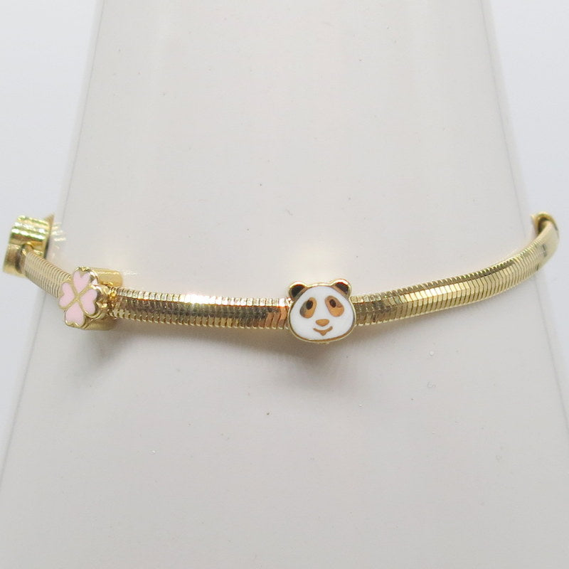 585/-er Gold Kinderarmband Panda Armband Baby - ca.4.70gr.