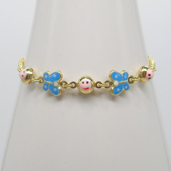 585/-er Gold Kinderarmband Armband Schmetterling- ca.2.65gr.
