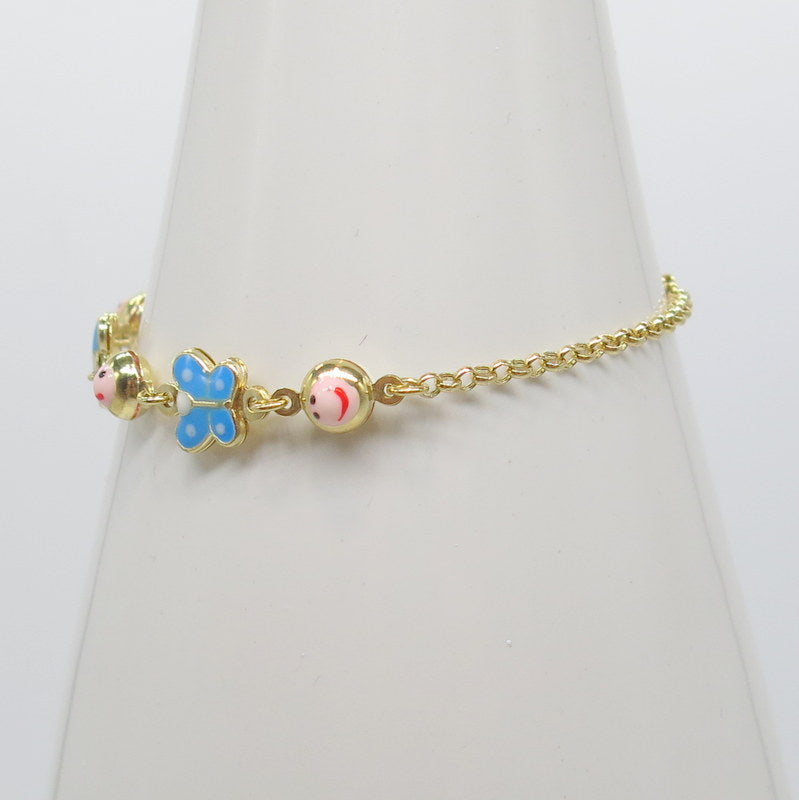 585/-er Gold Kinderarmband Armband Schmetterling- ca.2.65gr.