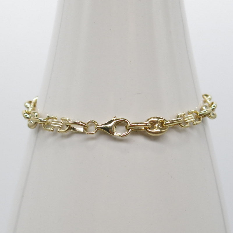 585/-er Gold Kinderarmband ID Armband Plattenkette Bohnenkette - ca.6.25gr.
