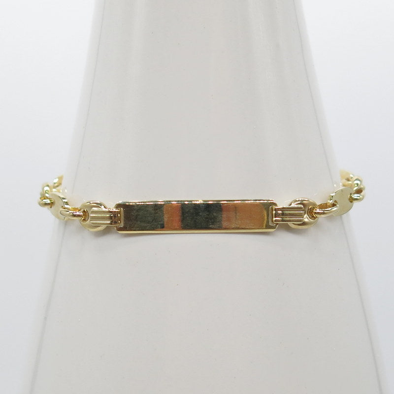 585/-er Gold Kinderarmband ID Armband Plattenkette Bohnenkette - ca.7.43gr.