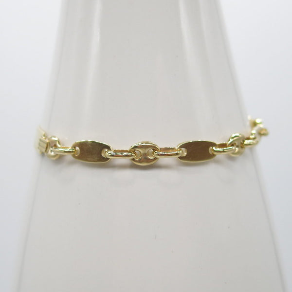 585/-er Gold Kinderarmband ID Armband Plattenkette Bohnenkette - ca.7.43gr.