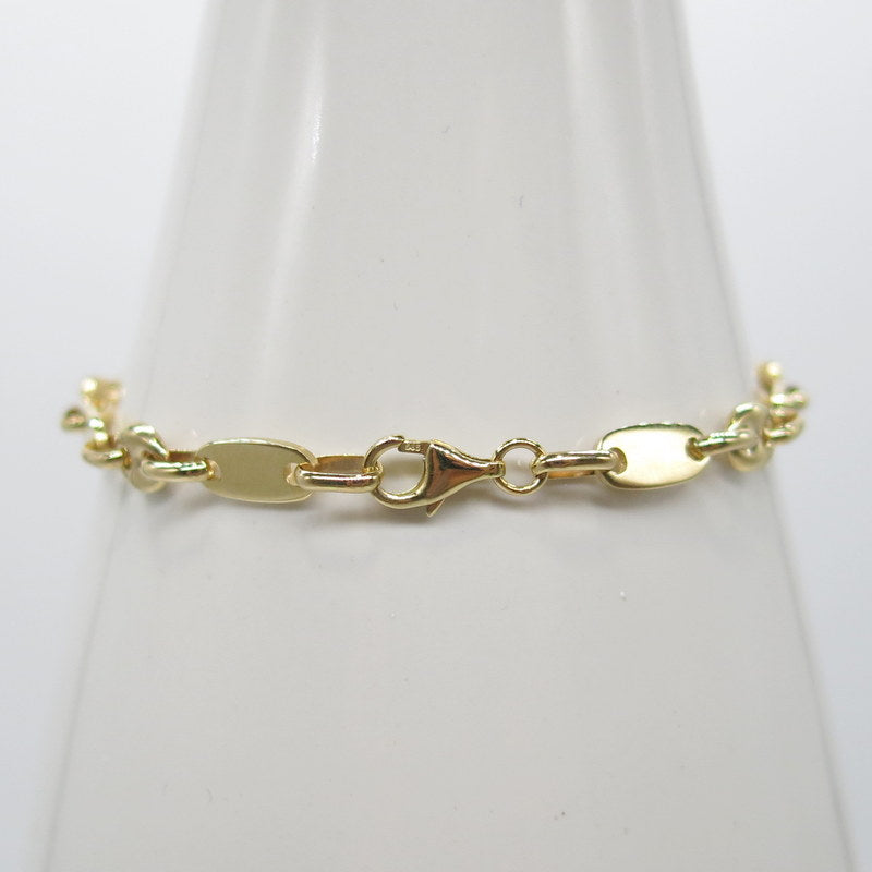 585/-er Gold Kinderarmband ID Armband Plattenkette Bohnenkette - ca.7.43gr.