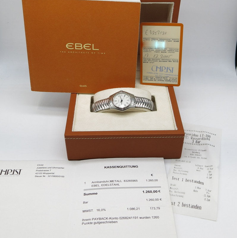 Ebel Classic Wave Damen Ref.9257f21 - Stahl - Jahr: 2005 - Fullset