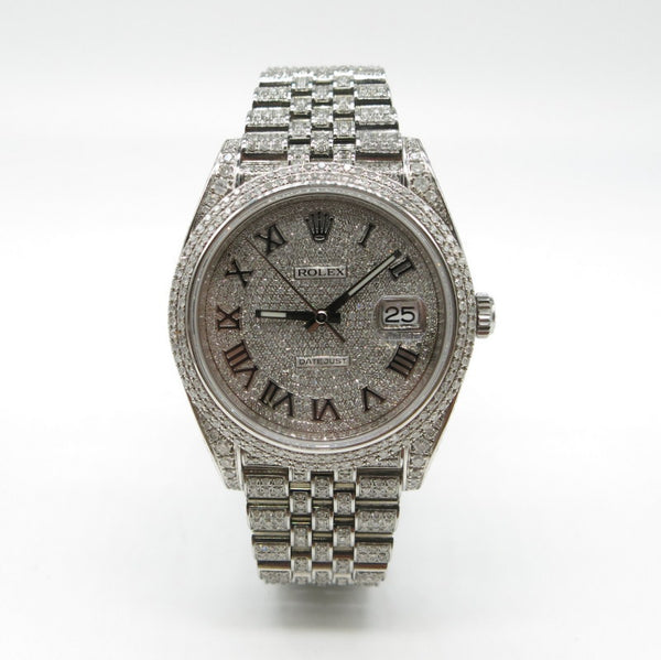 Rolex Datejust Ice-Out mit Diamanten - ref.126300 - Stahl - Ø 41mm - Jahr: 06/2021