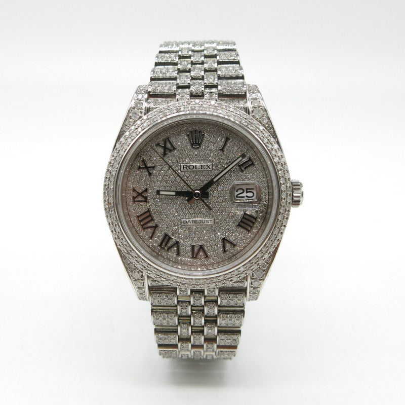 Rolex Datejust Ice-Out mit Diamanten - ref.126300 - Stahl - Ø 41mm - Jahr: 06/2021