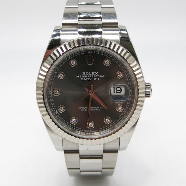 Rolex Datejust II - ref.126334 - Stahl - ZB: Rhodium mit Brillanten - Ø41mm - Jahr: 08/2022