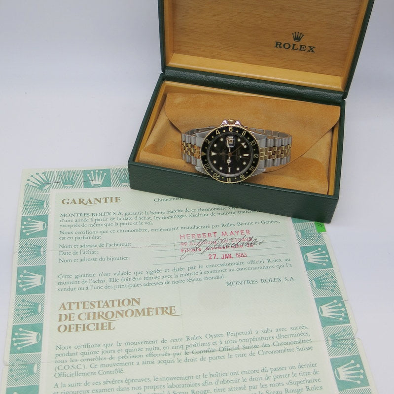 Rolex GMT Master - ref.16753 - Stahl / Gold- Jahr: 1983 - B+P - LC100