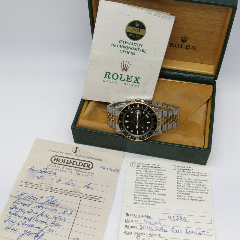 Rolex GMT Master - ref.16753 - Stahl / Gold- Jahr: 1983 - B+P - LC100