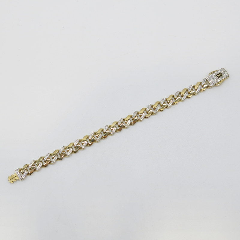 585/-er Gold - Monaco Chain Armband mit Zirkonia - ca.14.58gr. - L: 19cm