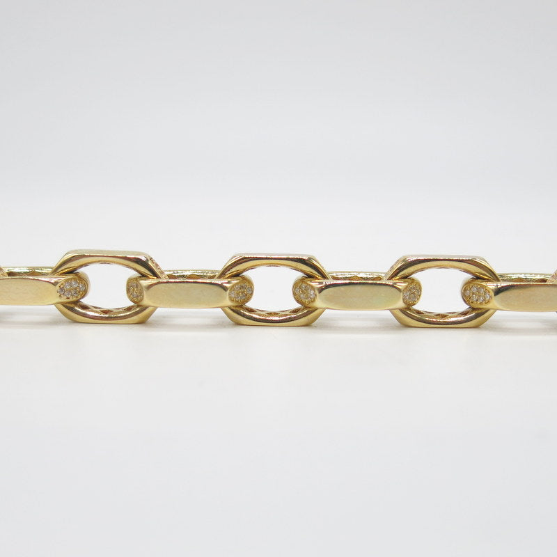 585/-er Gold Glieder Armband mit Zirkonia- Ø 10mm - L: 20cm - G: 29.65gr.