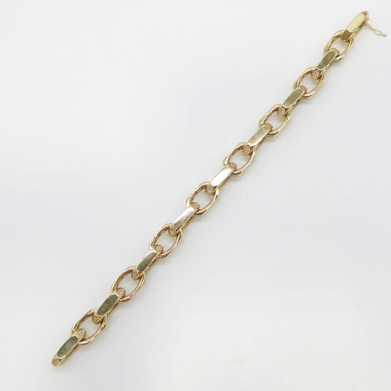 585/-er Gold Glieder Armband mit Zirkonia- Ø 10mm - L: 20cm - G: 29.65gr.