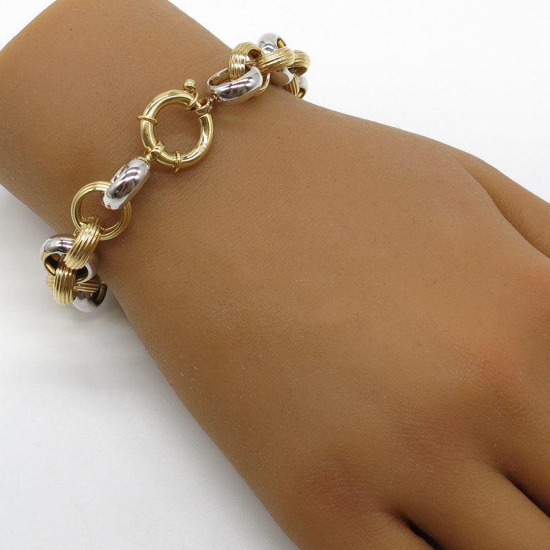 585/-er Gold Glieder Erbsen Armband - Ø 11.5mm - L: 20.5cm - G: 19gr.