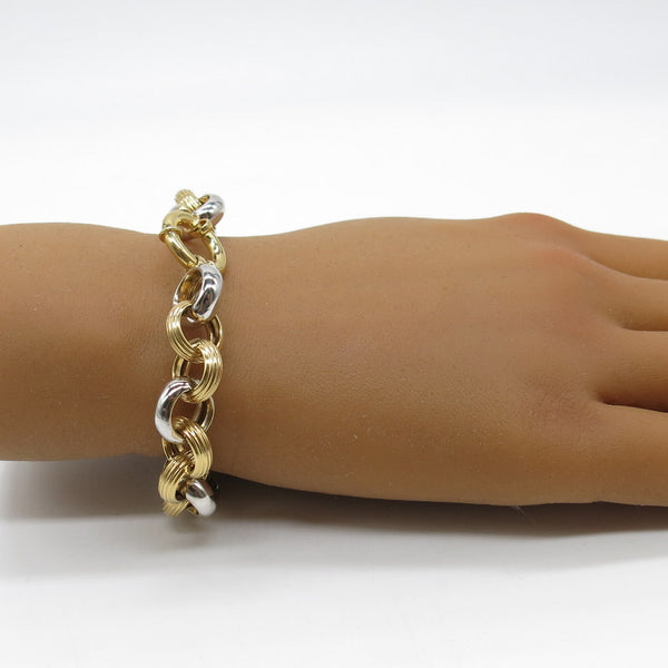 585/-er Gold Glieder Erbsen Armband - Ø 11.5mm - L: 20.5cm - G: 19gr.