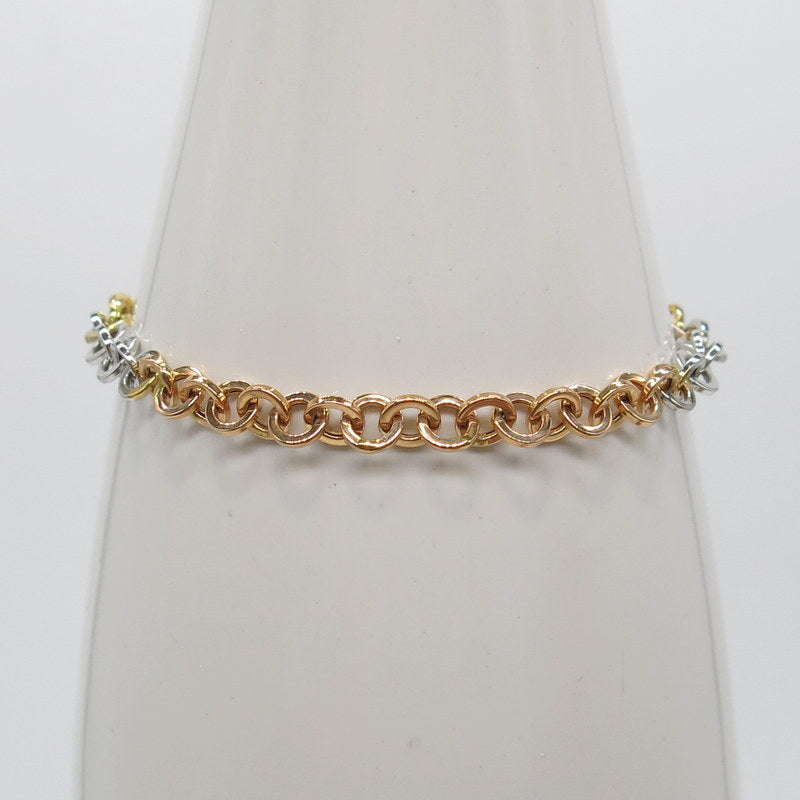 585/-er Gold Tricolor Armband - Ø 6mm - L: 20cm - G: 4.50gr.