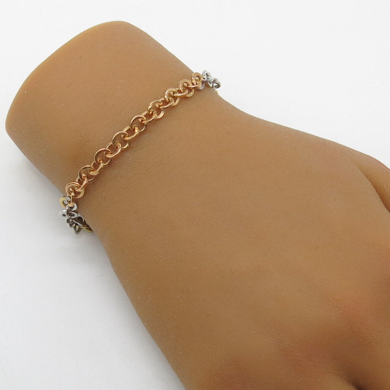 585/-er Gold Tricolor Armband - Ø 6mm - L: 20cm - G: 4.50gr.