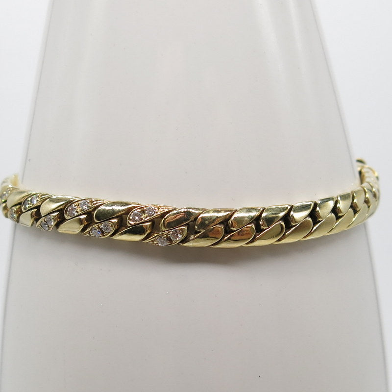 585/-er Gold Armband mit Diamanten ca.0.30ct. - Ø6.2mm - L: 22cm