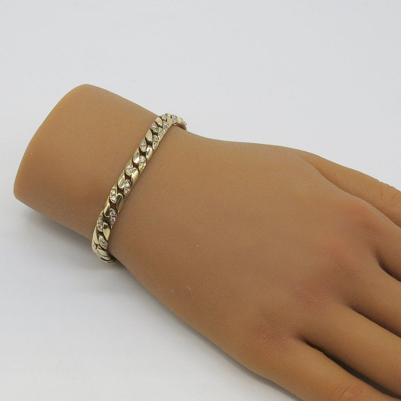 585/-er Gold Armband mit Diamanten ca.0.30ct. - Ø6.2mm - L: 22cm