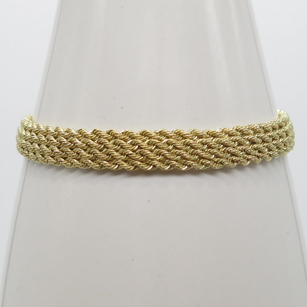 585/-er Gold Kordelkette Armband - L: 18.5cm - G:6.00gr.