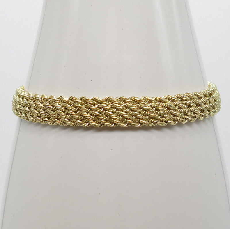 585/-er Gold Kordelkette Armband - L: 18.5cm - G:6.00gr.