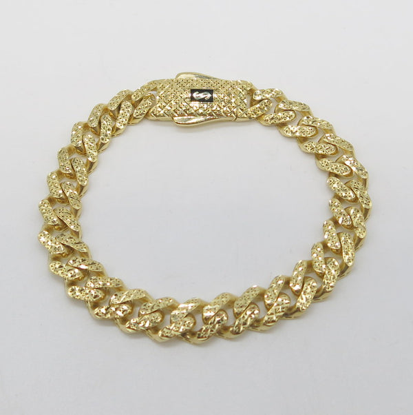 585/-er Gold - Monaco Chain Panzer Armband- ca.12.30gr. - L: 19cm