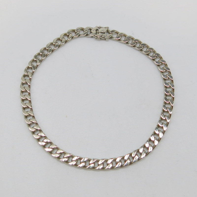 750/-er Weißgold - Panzer Armband Massiv - L: 21.5cm - G: 21.20gr.